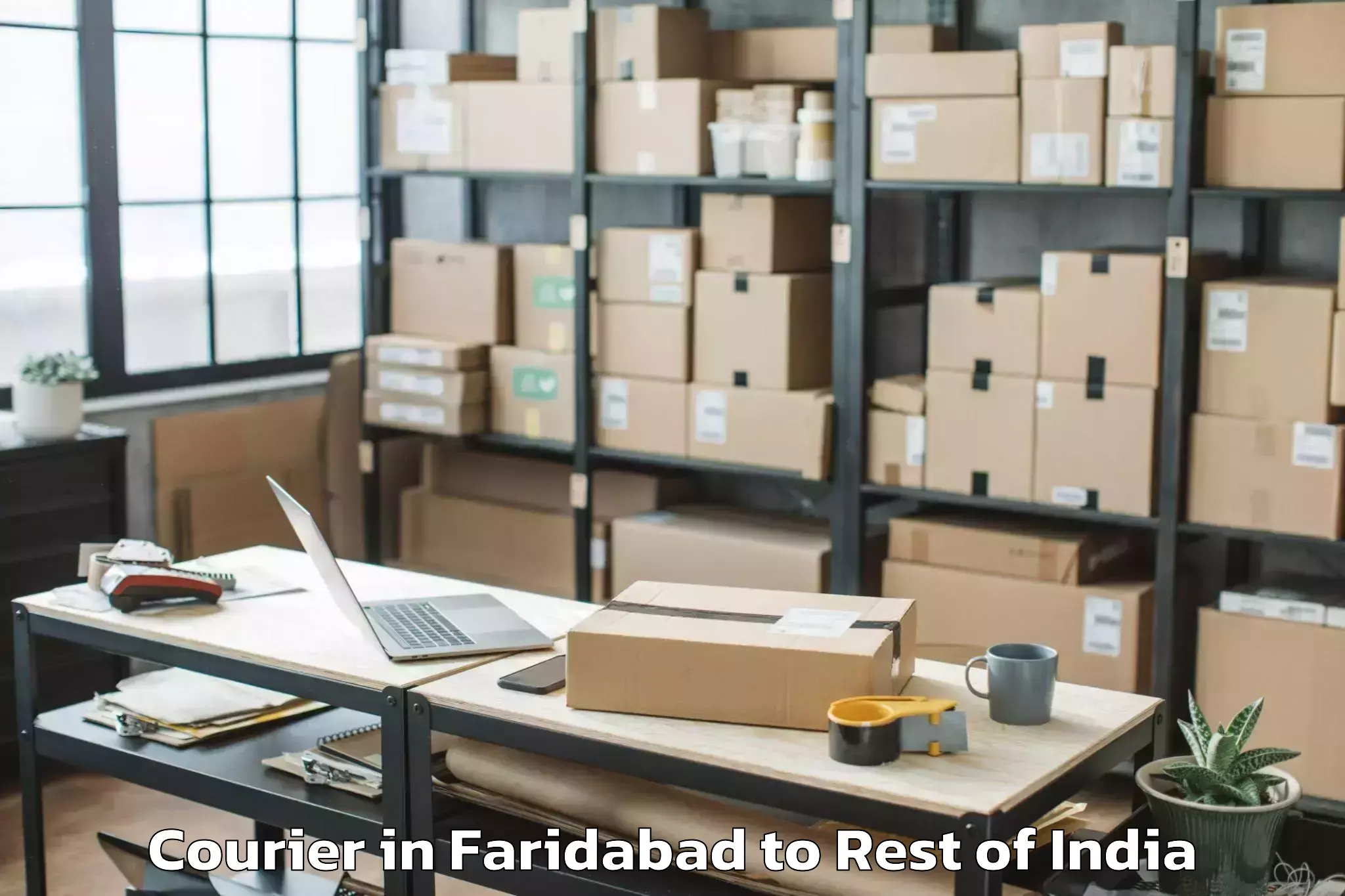 Top Faridabad to Atholi Paddar Courier Available